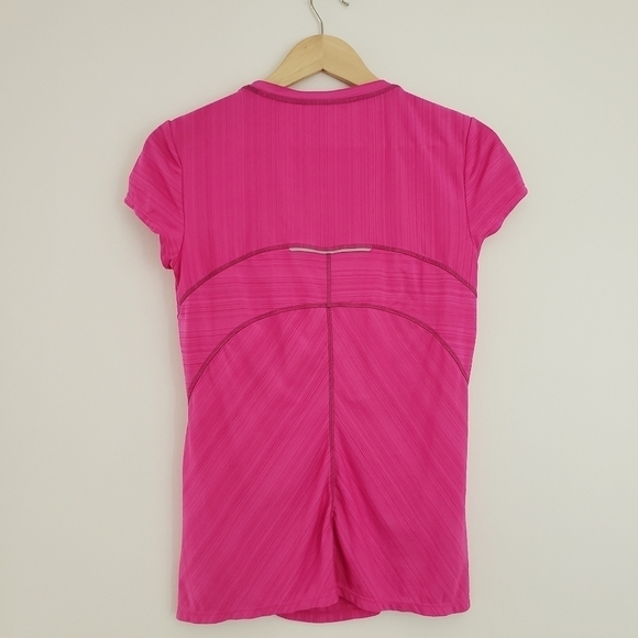 Athleta Pink Scoop Neck Reflective Tee - Picture 4 of 8